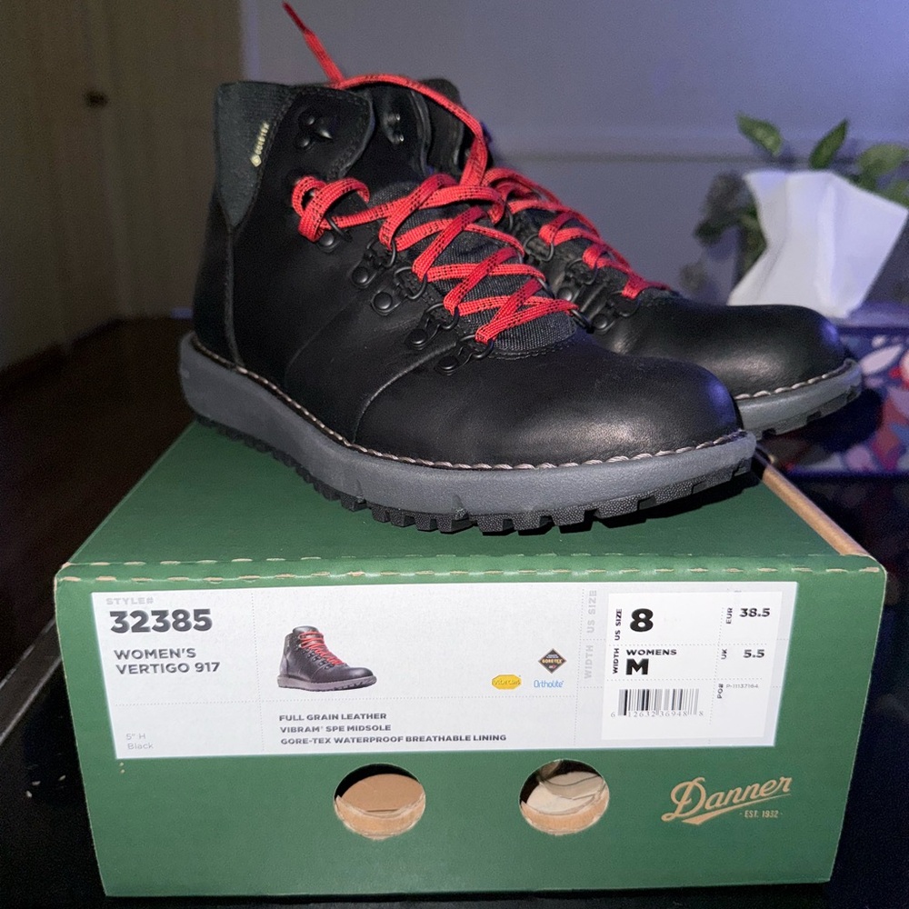 Danner Black and Red Rugged Boots